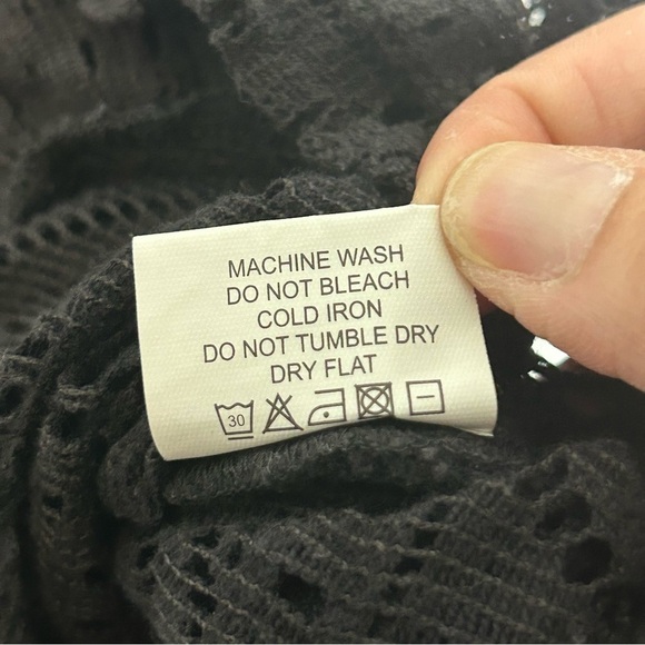 Boho Soul Black Lace Ruffle Waist Tie Coverup, NWT - Picture 13 of 15